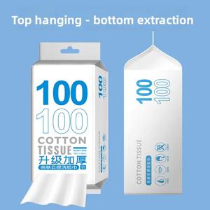 일회용 순면 걸이형 두꺼운 순면 부드러운 아기 화장품 제거 및 세안용 탈부착 가능한 세안 타월