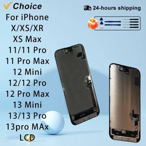 아이폰 11 LCD 13 미니 12 미니 디스플레이 13 PRO MAX 스크린 12 13 Pro 12 Pro MAX 디스플레이 X XS 11 PRO XS MAX LCD용 뉴 초이스 OLED