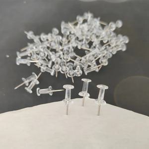 100/500개 투명 압정 홈 오피스 학교 공예 프로젝트 코르크 보드 사진 벽 게시판용