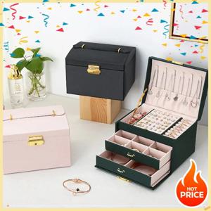 새로운 잠금 아치형 3단 보석함, 모든 종류의 보석 보관에 적합