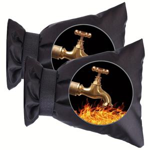 1/2/3개 겨울철 야외 수도꼭지 커버, 5.9인치(가로) x 7.8인치(세로) 재사용 가능한 단열 수도꼭지 역류 방지 커버, 보호 커버 동결 방지 커버