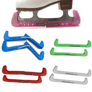 겨울 아이스 스케이트 블레이드 커버 피겨 하키 스케이트용 조절 가능 방절단 내구성 나일론 PVC 아이스 블레이드 보호 1쌍