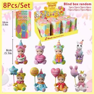 써니 엔젤 블라인드 박스, 생일 시리즈, 애니메이션 동물 피규어, 장식품, 귀여운 인형, 팬, 자동차 책상 장식품, 크리스마스 선물