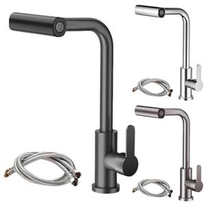 스테인리스 스틸 360도 회전 폭포형 주방 수전 ° 냉온수 겸용 싱크대 수전