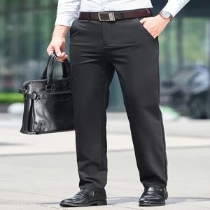 남성 클래식 정장 바지 포멀 블랙 비즈니스 수트 팬츠 슬림핏 스트레치 드레스 팬츠 스트레이트 레그 스트레치 드레스 바지 2025