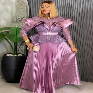 플러스 사이즈 아프리카 파티 드레스 여성용 2025 신상 패션 다시키 앙카라 웨딩 이브닝 가운 우아한 터키 무슬림 맥시 드레스