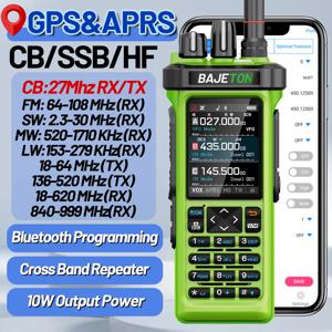BAJETON BJ-9000 GPS APRS 무전기 10W CB/SSB/RX/HF CB 27Mhz 블루투스 프로그래밍 장거리 RT-950PRO RT-950 라디오용