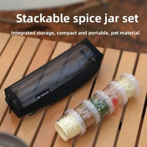 야외용 양념통 세트, 조립 가능, 휴대용 여행 피크닉 양념통, 캠핑 양념통, 바베큐 양념 그릇