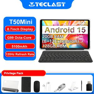Teclast T50Mini 태블릿 (MTK G99 8코어/8GB RAM/128GB ROM/8.7인치/안드로이드15) 키보드 및 무선 마우스 액세서리 번들 ﻿