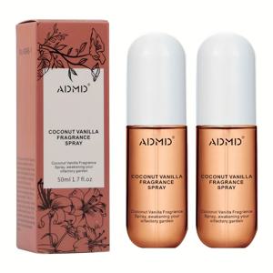 코코넛 향수 스프레이 2개 세트 – 오래 지속되는 향을 지닌 이중 용도 헤어 & 바디 프레셔너, 컴팩트하고 여행용으로 준비된 향수 스프레이