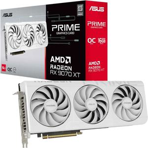 100% 새 제품 ASUS 프라임 라데온 ™   RX 9070 XT 화이트 OC 에디션 그래픽 카드 (PCIe 5.0, HDMI/DP 2.1, 2.5 슬롯 디자인, 축류 팬)