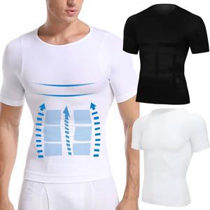 남성 체중 감소 Shapewear 티셔츠 바디 셰이퍼 슬리밍 압축 셔츠 Gynecomastia Undershirt 허리 트레이너 근육 탱크 탑