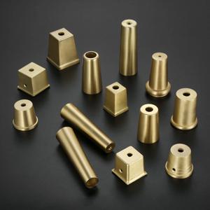 1Pc 골드 황동 구리 캐비닛 다리 커버 의자 피트 보호대 소파 다리 튜브 금속 컵 가구 다리 팁 캡 가구 피팅