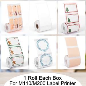 M110/M200 프린터 용 Phomemo 열전사 용지 홈 오피스 라벨 다채로운 접착 용지 원형 사각형 인쇄용 스티커 용지