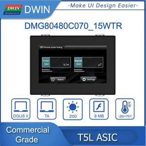 DWIN HMI 지능형 디스플레이 TN 800x480 LCD 모듈 스크린 저항성 터치 패널, Arduino DMG80480C070_15WTR 용 쉘 포함, 7 인치