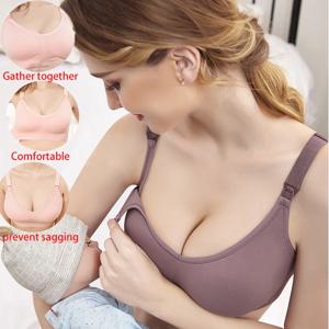 무선 출산 브래지어 전면 오픈 모여 처진 것을 방지 원활한 3D 통기성 편안한 모유 수유 브래지어 밀어 올리기