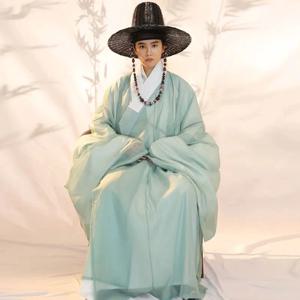 원래 Hanfu 전통 한국 의류 남자 고대 중국 의상 명나라 의상 졸업 코스프레 댄스를위한 한복