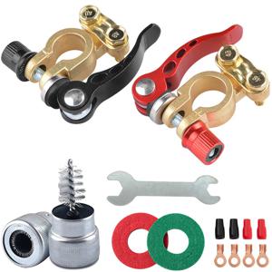 12V 24V 퀵 릴리스 차단 자동차 배터리 터미널 커넥터 상단 포스트 자동차 와이어 케이블 클램프 보트 경주 자동