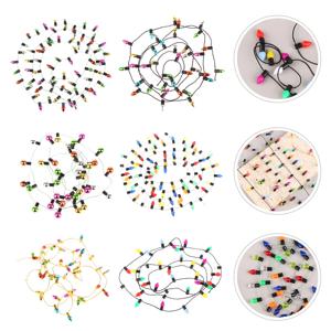 1:12 인형 집 미니어처 장식 스트링 조명, DIY 가짜 스트링 조명, 크리스마스 장식 액세서리, 전원 공급 장치 없음, 1m