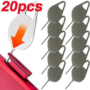 20Pcs 금속 꺼내기 Sim 카드 트레이 오픈 핀 키 도구 아이폰 15 14 SamSung Xiaomi Apple iPad 태블릿 범용 제거 바늘