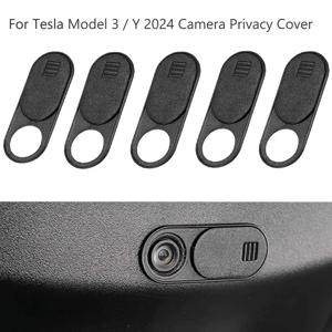 Tesla Model 3 Y 하이랜드 액세서리 용 자동차 개인 정보 보호 장치 카메라 커버 웹캠 슬라이드 스위치 차단기 인테리어 스티커 트림