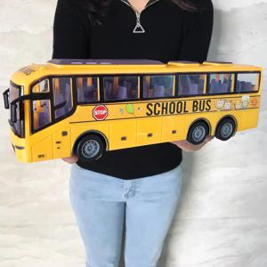 1/30 RC 버스 전동 무선 조종 자동차 (조명 포함) 투어 버스 스쿨 버스 시티 모델 27Mhz 무선 조종 장치 어린이 크리스마스 선물