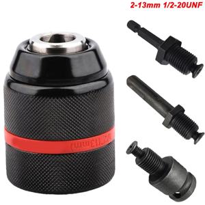 2mm-13mm 금속 무키 드릴 척, 3조 셀프 록킹 래칫 척 1/2-20UNF 나사형, 드릴 비트 드라이버 탭&소켓용 척