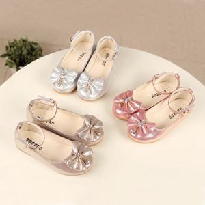 여자 공주 가죽 신발 봄 가을 우아한 아이 발레 신발 발목 스트랩 Bowtie 패션 인과 어린이 플랫 다목적