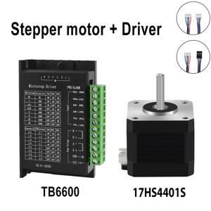 Nema17 스텝퍼 모터 드라이버 키트, CNC 조각기 슬라이딩 테이블용, 전진 및 후진 속도 조절 가능, 17HS4401S, TB6600 4A, MKS OSC