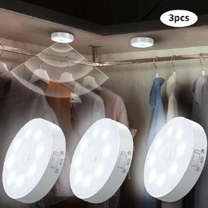 모션 센서 LED 야간 조명 USB 충전식 주방 캐비닛 옷장 계단 무선 옷장 조명