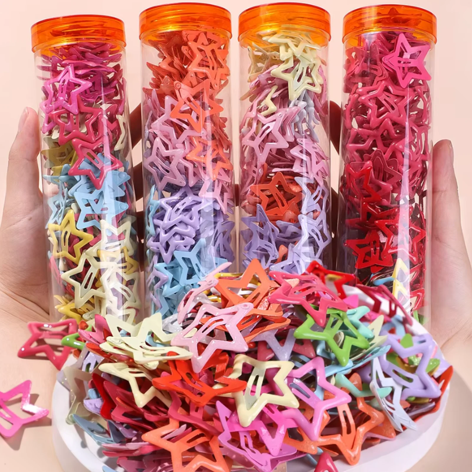 20 다채로운 스타 BB 헤어 클립 여자 어린이 사랑스러운 머리 장식 헤어핀 헤어핀 머리 장식 어린이 헤어 액세서리