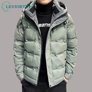 남성용 두꺼운 다운 재킷, 따뜻하고 차가운 방한 아웃웨어 탑, 캐주얼 화이트 덕 다운 후드 코트, 겨울 신상