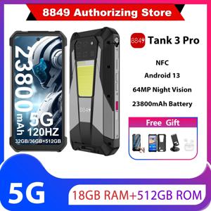 8849 탱크 3 프로, Unihertz 견고한 스마트폰 5G, 100 루멘 프로젝터, 32 GB, 36GB, 512GB, 23800mAh, 방수 200MP 휴대폰