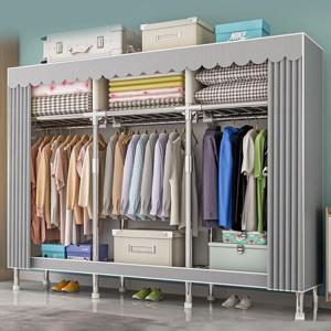 방진 옷장 휴대용 침실 의류 랙 강화 스토리지 캐비닛 옥스포드 천 방수 찬장 옷장 주최자