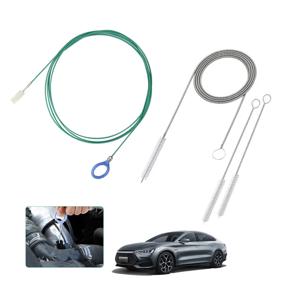 업그레이드 된 자동차 선 루프 배수 청소 도구 브러시 파이프 클리너 얇은 Unblocker 선 루프 앞 유리 슬림 배수 파이프 준설 도구