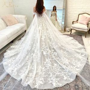 FL & AEVVE 여성용 레이스 웨딩 드레스, 보호 오프숄더 아플리케, 신부 원피스, 연인 무도회 가운, 맞춤형
