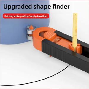 불규칙한 윤곽 측정을 위한 조정 가능한 잠금 장치가 있는 프로파일 스크라이빙 눈금자 - 정밀 목공 게이지 도구