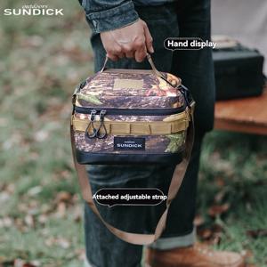 1 블랙/브라운/육군 녹색/카모 옵션 캠핑 절연 야외 캠핑 그릇 컵 보관 가방