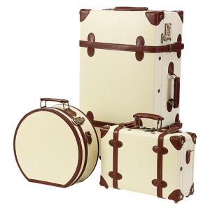 빈티지 영국 가죽 여행가방, 앤티크 황동 하드웨어 및 사일런트 휠이 포함된 레트로 트롤리 수하물, 캐빈 승인 기내 반입 가방