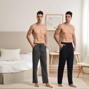 남성 잠옷 바지 라운지 바지 주머니가있는 남성 부드러운 통기성 남성 Pjs 바지 캐주얼 잠옷 남성용 잠옷 바지 Loungewear