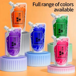 100ml/멀티 컬러 xiajiaer 유체 페인트 아크릴 페인트 가방 폭력적인 곰 DIY 장식 그림 액체 액체 염료