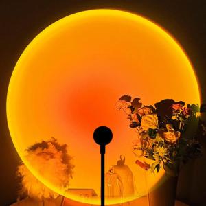 1pc USB 일몰 램프 LED 무지개 네온 야간 조명 프로젝터 사진 벽 분위기 조명 침실 홈 룸 장식 선물