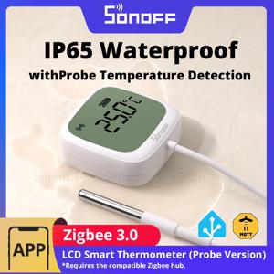 SONOFF SNZB-02LD Zigbee3.0 LCD 스마트 온도계 (프로브 포함) IP65 방수, 냉장고, 수영장, 어항, 와인 저장고용 (ZBBridge-P 지원)