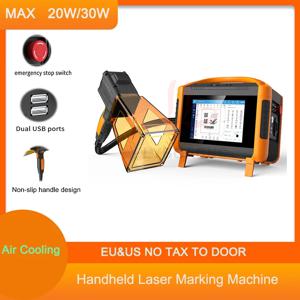 MAX 레이저 20W 30W 미니 무선 휴대용 리튬 배터리 스캐너 파이버 레이저 명판 마킹기 파이버 레이저 조각기