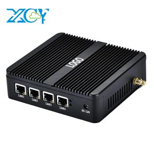 XCY 팬리스 산업용 미니 PC 셀러론 N2830 4개 LAN HDMI VGA SIM 슬롯 4G 모뎀 WiFi Win7/10 Linux 방화벽 디지털 사이니지용