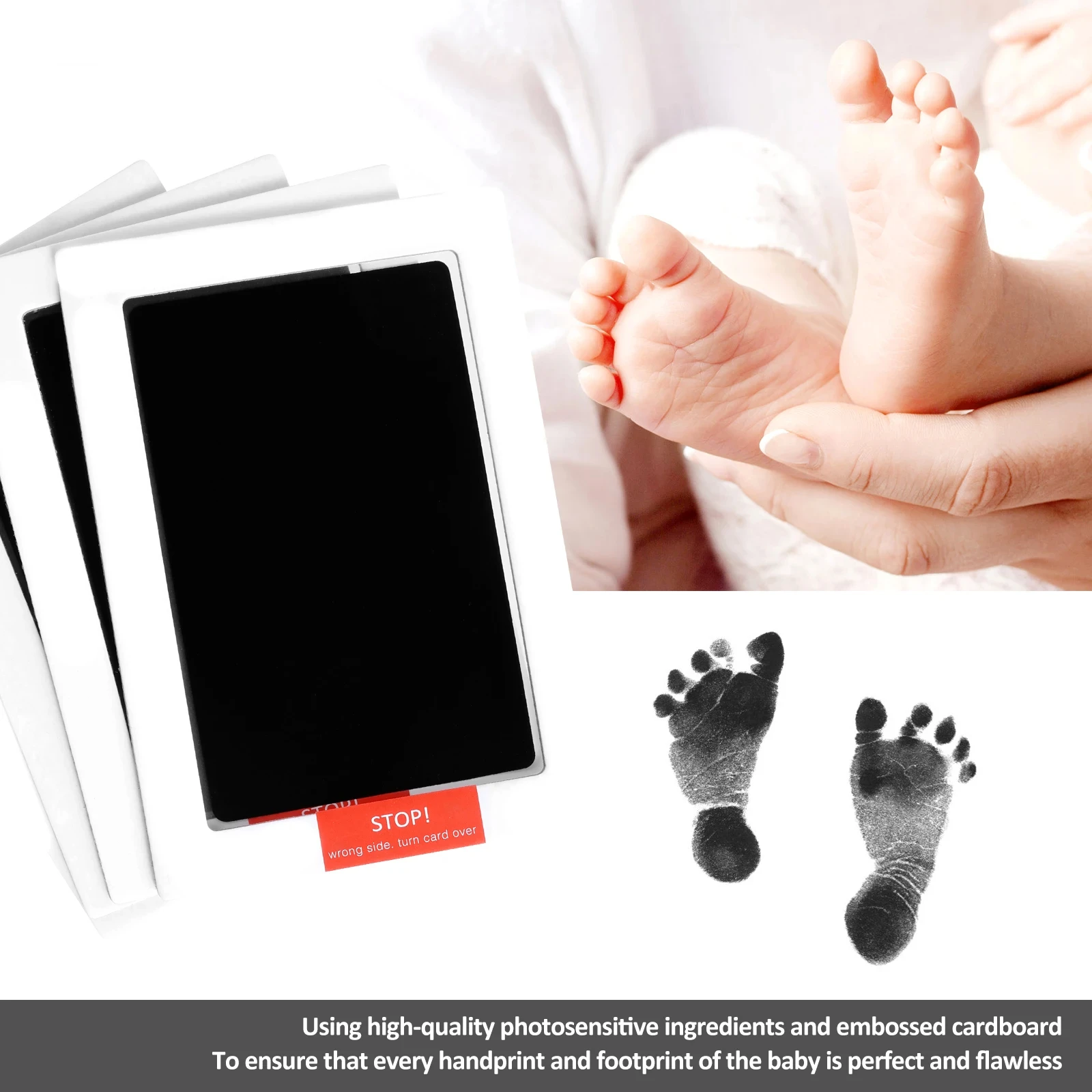 1/2/4Pcs 안전 무독성 아기 발자국 Handprint No Touch Skin 잉크없는 잉크 패드 키트 신생아 애완견 발자국 기념품