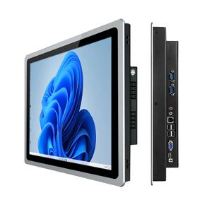 17, 19, 21.5인치 산업용 패널 PC 올인원 컴퓨터 태블릿 PC, 정전식 터치 스크린, 내장 와이파이, RS232 COM, 윈도우10 프로 탑재