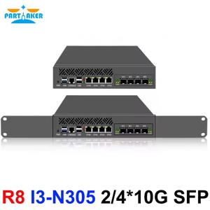 파트커 1U 랙 미니 PC 2x10G SFP+ 4x i226-V 2.5G 인텔 I3-N305 DDR5 M.2 NVMe 네트워크 라우터 서버 방화벽 어플라이언스 AES-NI