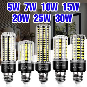 30W LED 전구 E27 콘 램프 E14 천장등 AC220V 샹들리에 전구 B22 깜빡임 없는 가정용 거실 조명 차가운/따뜻한 110V