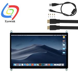 라즈베리 파이 화면 라즈베리 파이 5/4/3B/B+ Win11/10/8용 10.1 인치 터치 스크린 1024*600 HDMI 디스플레이